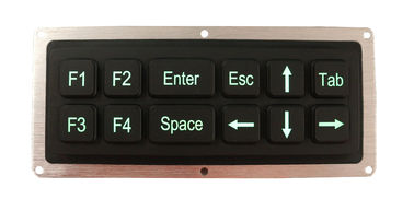noircissez le clavier numérique industriel de silicone de 12 clés avec l'interface verte d'USB de backit