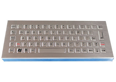 Acier inoxydable de bureau industriel ultra mince des clés IP68 du clavier d'ordinateur 56 lavable