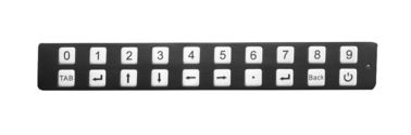 Les clés Ip65 20 robustes noircissent l'acier inoxydable du clavier numérique 304 de porte