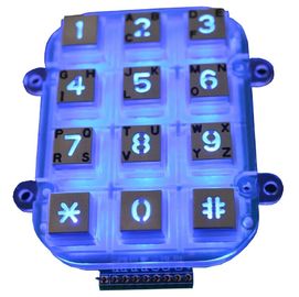Petit matrice de points avec 12 clés, Blacklight clavier numérique en métal de moulage mécanique sous pression