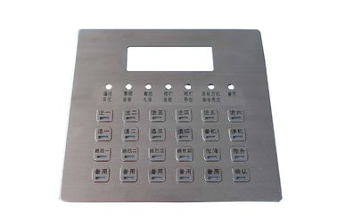 IP66 a adapté 24 claviers numériques lumineux d'acier inoxydable en métal de support de panneau supérieur de clés