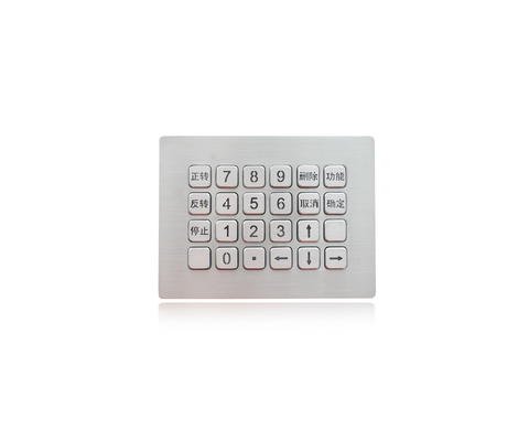 24 touches clavier métallique étanche clavier numérique en acier inoxydable durable