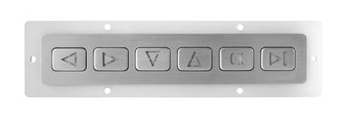 Matériel industriel d'acier inoxydable de clavier numérique en métal de 6 clés dimensions de 160.0mm x de 30.0mm