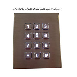 Clavier numérique imperméable de bâti de panneau de clés du clavier numérique RS232 12 de l'acier inoxydable IP67
