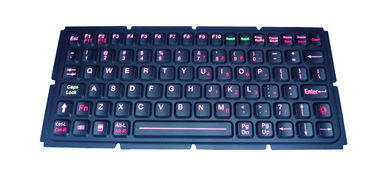 IP65 lumineux a rendu le clavier de clés en caoutchouc de silicone 83 pour l'ordinateur militaire robuste