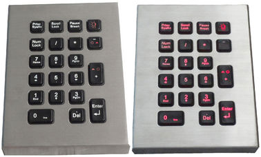 IP65 21 clavier marin principal, clavier d'acier inoxydable avec le contre-jour rouge