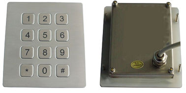 Clé plate industrielle antipoussière du clavier numérique 12 en métal d'atmosphère de clé de l'interface RS232