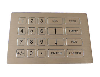 Clavier numérique industriel en métal avec l'acier inoxydable imperméable de 20 clés plates