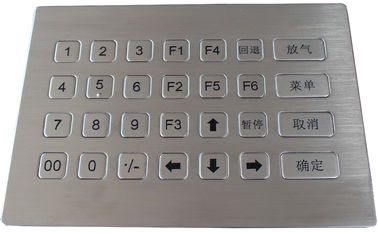 28 clés imperméabilisent le pavé numérique en métal d'acier inoxydable pour la machine de libre service