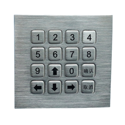 16 clavier numérique résistant de vandale lavable dynamique du clavier numérique IP67 d'acier inoxydable de clés