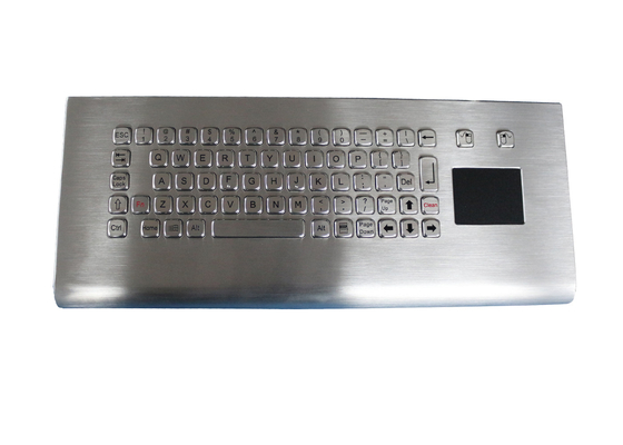 Clavier fixé au mur industriel de kiosque à longue course propre facile avec le touchpad, clé 68