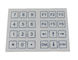 24 claviers numériques industriels de membrane de preuve de la poussière de clés avec matrice de points