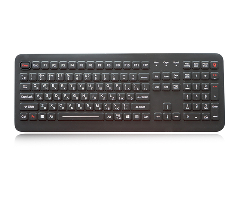 108 bureau rétro-éclairé imperméable industriel du clavier IP68 de silicone de clés