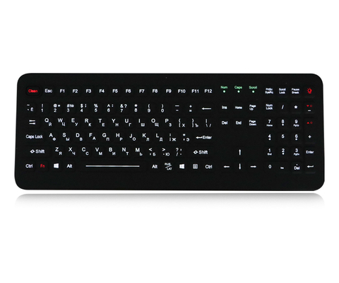 108 bureau rétro-éclairé imperméable industriel du clavier IP68 de silicone de clés