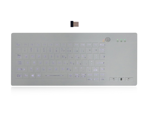 Clavier médical de bureau lavable 2.4G Wirelrss de clavier rétro-éclairé industriel de silicone