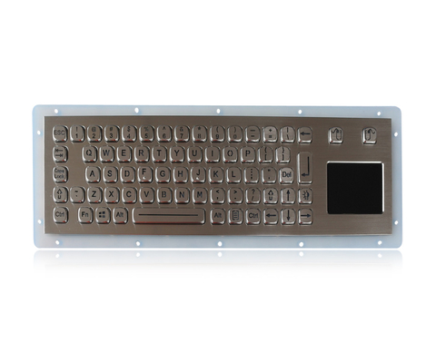 Clavier USB rétroéclairé en acier inoxydable IP65 avec pavé tactile robuste