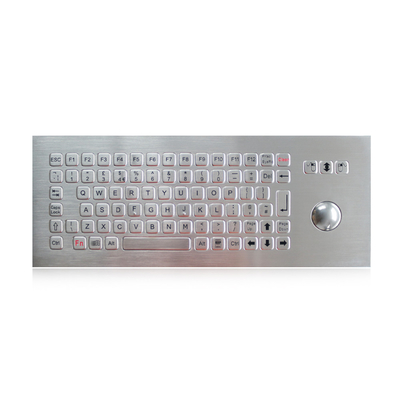 84 clavier industriel lavable principal avec la boule de commande, clavier d'acier inoxydable
