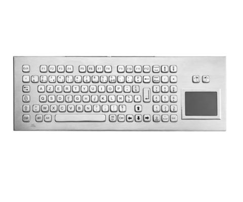 clavier compact en métal de bureau IP65 avec clavier de PC industriel avec pavé tactile