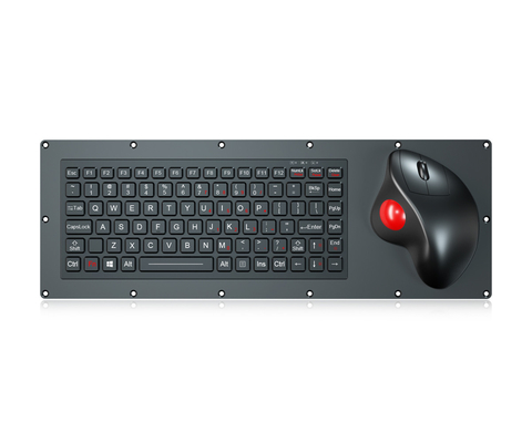 Clavier industriel de qualité militaire avec touches FN et souris trackball optique