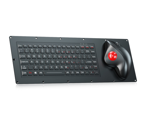 Clavier industriel de qualité militaire avec touches FN et souris trackball optique