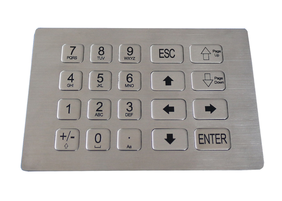 Clavier industriel de bâti de panneau de pavé numérique en métal de 20 clés à l'épreuve du vandalisme pour le kiosque