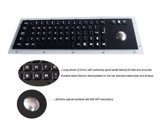 Clavier IP67 monté par panneau avec le clavier en métal de noir de boule de commande